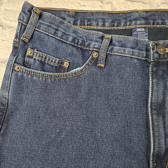 Rugged Wear Men's Fleece Lined Jeans Winter Outdoor Gorpcore Workwear size 36x36 - Picture 7 of 13